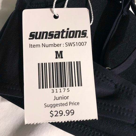 NWT BLACK BIKINI TOP - Picture 3 of 3